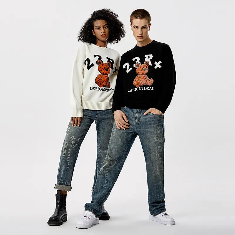 23R+ Sweaters Unisex White-5