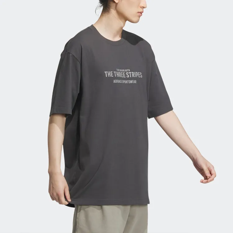 Adidas T Shirt Men's Solid Dark Gray-3