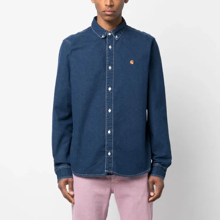 Carhartt WIP FW23 Tannin Series Shirt Men's Blue-1