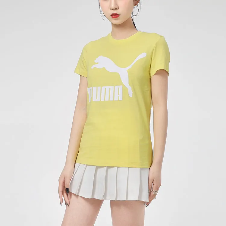 PUMA T Shirts Women's Yellow-4
