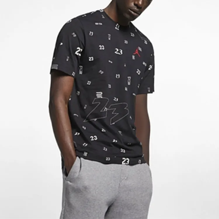 Jordan T Shirts Men Black-2