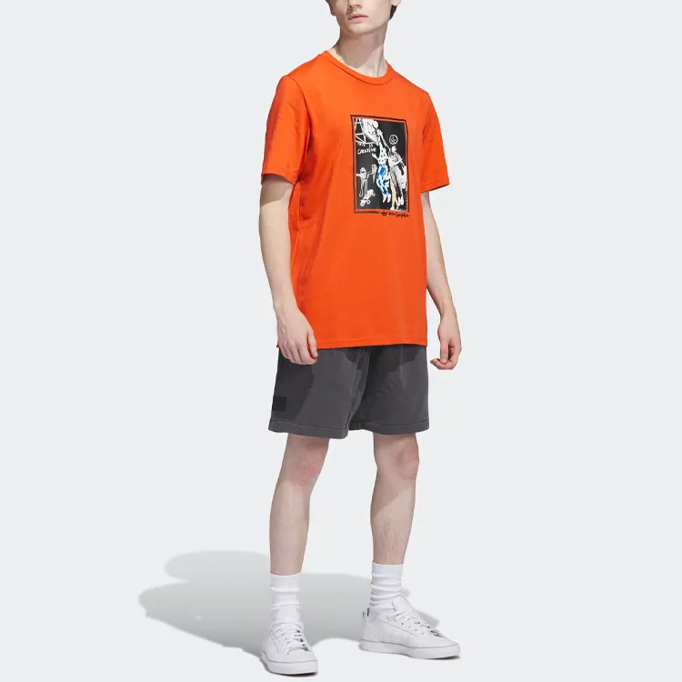 Adidas Originals T Shirt Men's Orange Red-3