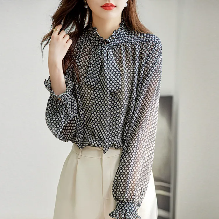 Dme Chiffon Shirts Women's Print-4