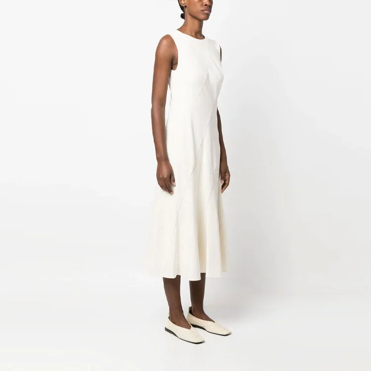 THEORY Sleeveless Dresses Women's White-3