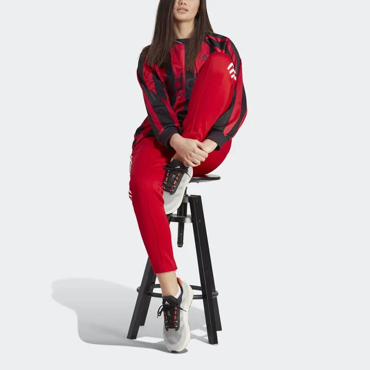Adidas Knitted Sweatpants Women's Red-1