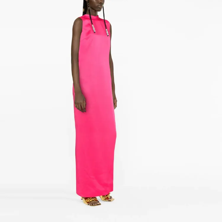 VERSACE Cowl-Back Sleeveless Maxi Dress-3