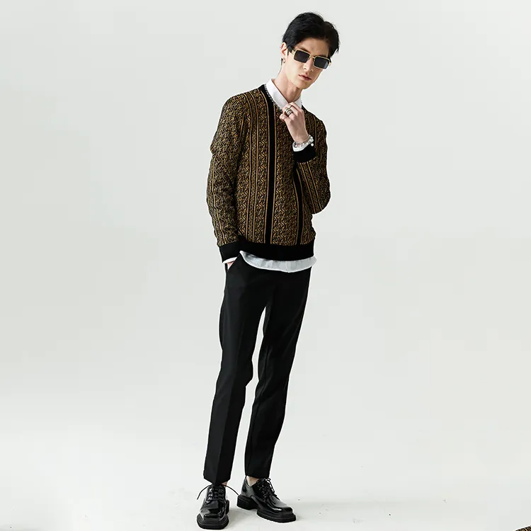 DAVID NAMAN Sweaters Men Gold-2