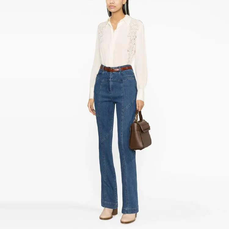 Chloé Guipure Detailed Long Sleeved Blouse-1