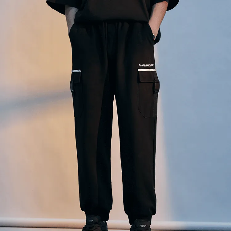 SUPERMOON Cargo Pants Unisex Black-3