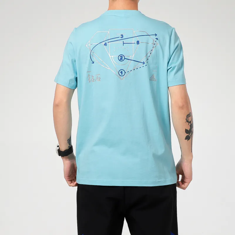 Adidas T-Shirt Men's Light Sky Blue-1