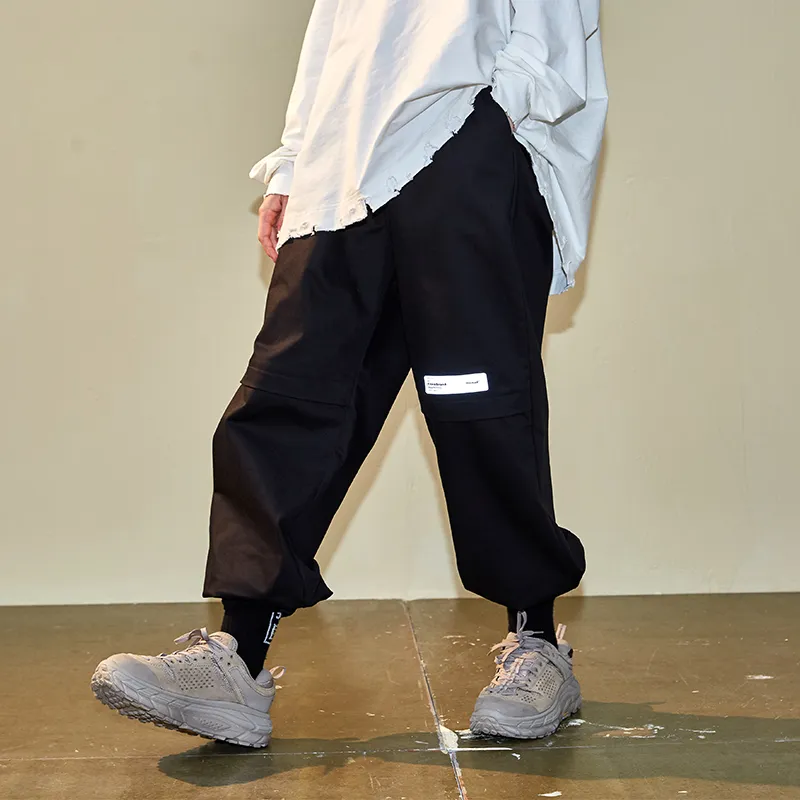 FRLMK Casual Pants Unisex Black-3