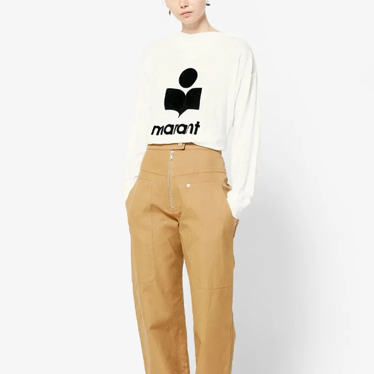 ISABEL MARANT ETOILE Logo Printed Long Sleeved Jumper-1