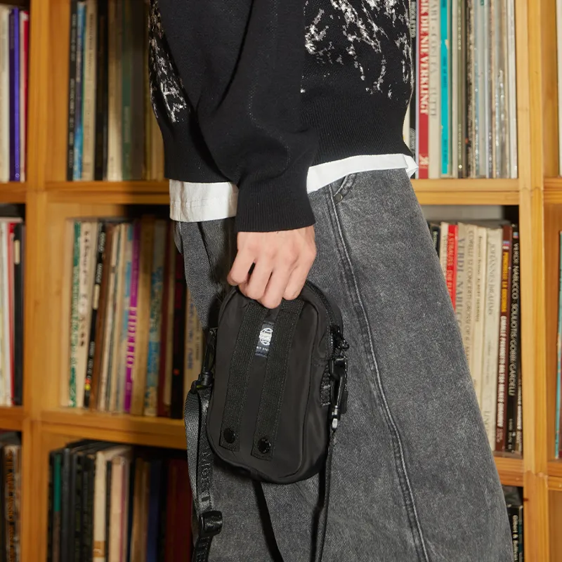 MostwantedLab Polyester Webbing Crossbody Bag Regular Unisex Black-2