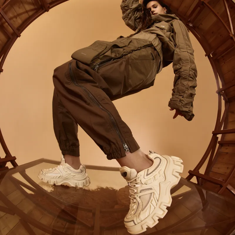 OGR Mecha Heavy Gravity Collection Chunky Sneakers Unisex Secret Apricot-7