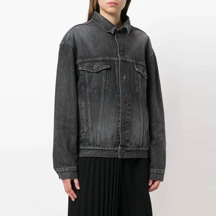 Balenciaga Jackets Unisex Gray Black-3