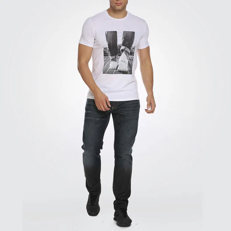 ARMANI JEANS T Shirts Men White-3