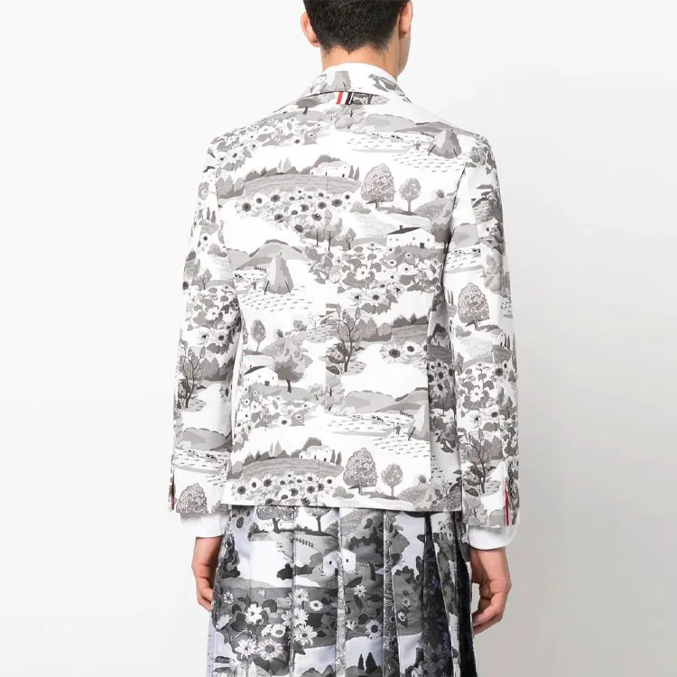 THOM BROWNE Business Suits Men Gray-2