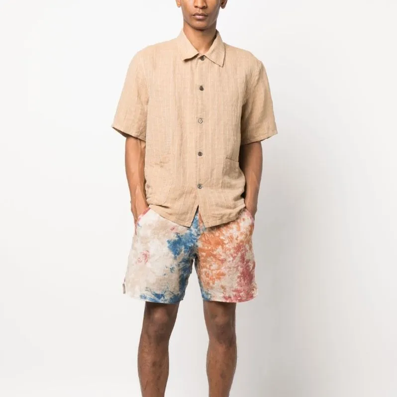 RHUDE Tie dye Linen Drawstring Shorts-1