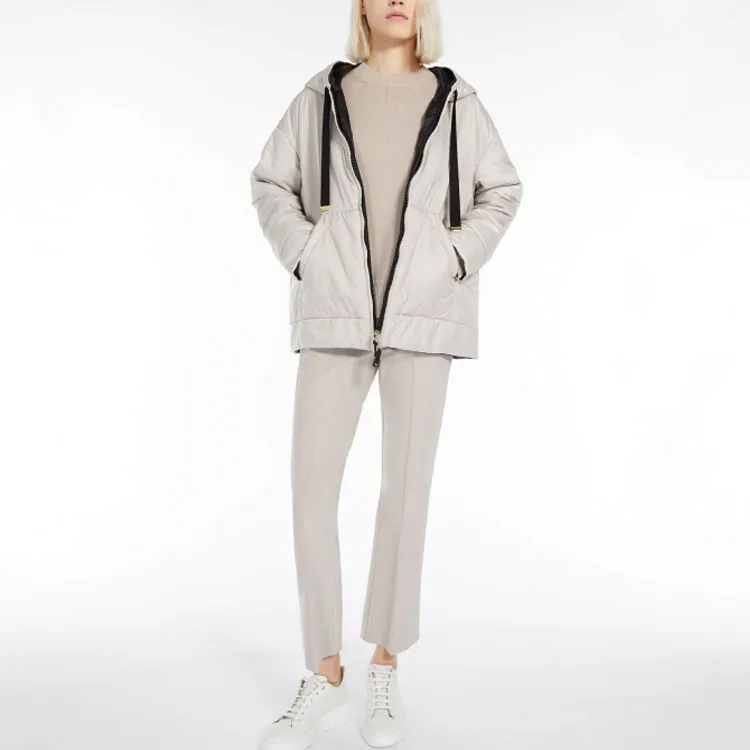 MaxMara Puffer Jackets Women's Gray White-1