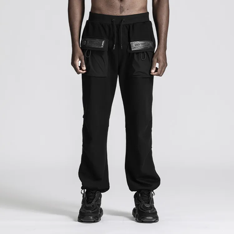 NORVINCY Western Outdoor Trendy Knitted Fabric Cargo Pants Men's-2