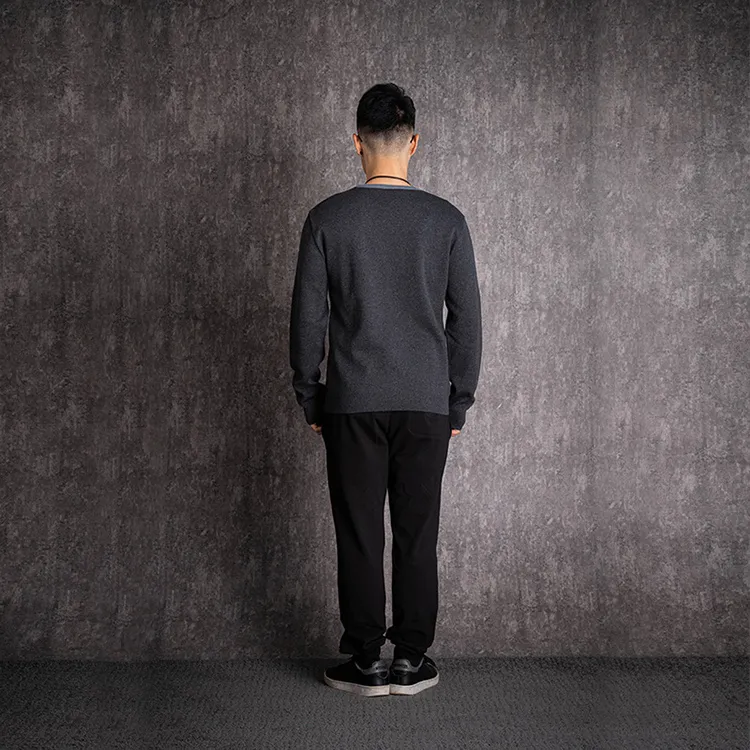 VERSACE Slim Fit Knitwear Men's Dark Gray-5