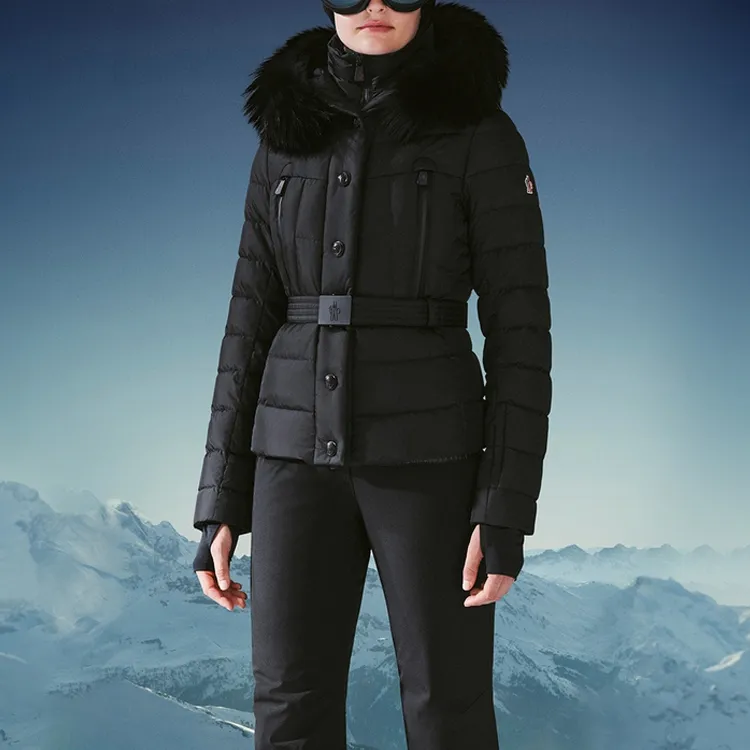 Moncler Grenoble Cropped Coats Women's Black-2