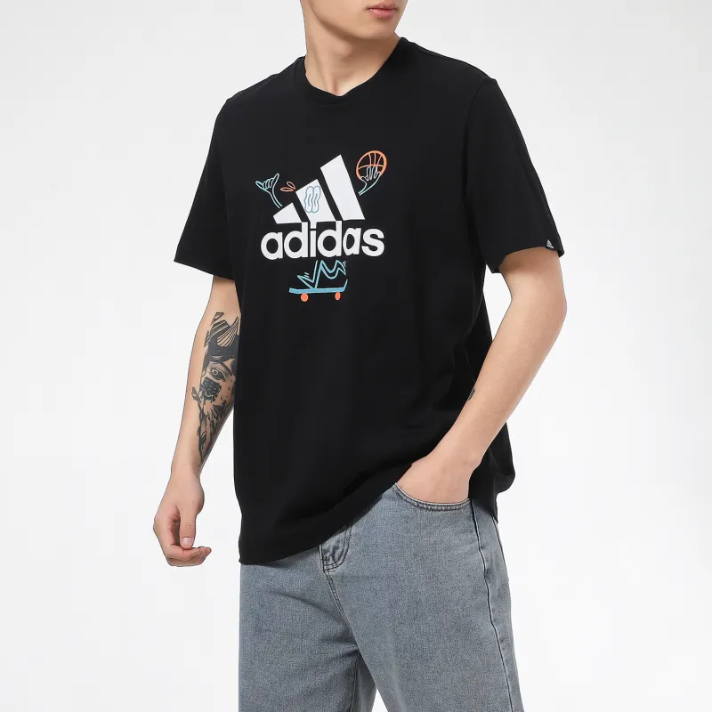 Adidas T Shirts Men Black-4