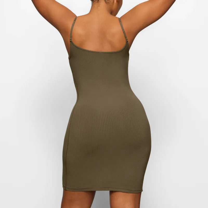 Skims Slip Dresses Women's Army Green/ARMY-2