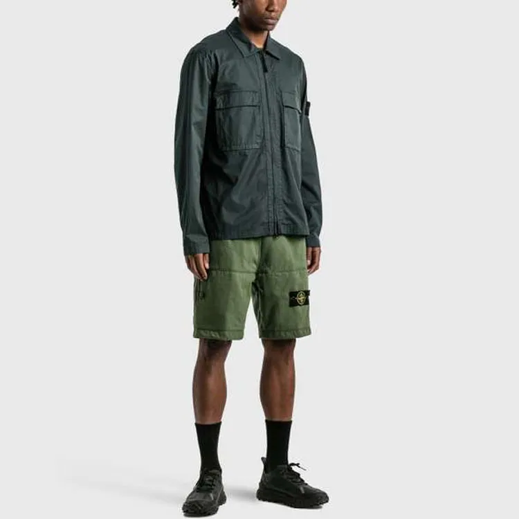 STONE ISLAND Casual Shorts Men's Olive Green-4