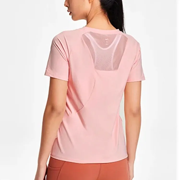 LINING Training Series T Shirts Women's Light Cherry Blossom Pink-2