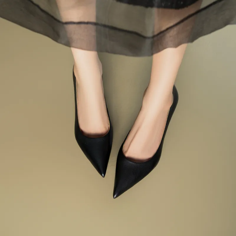 MARINO FABIANI Slim Heel High Heels 5.5cm Women's Black-2