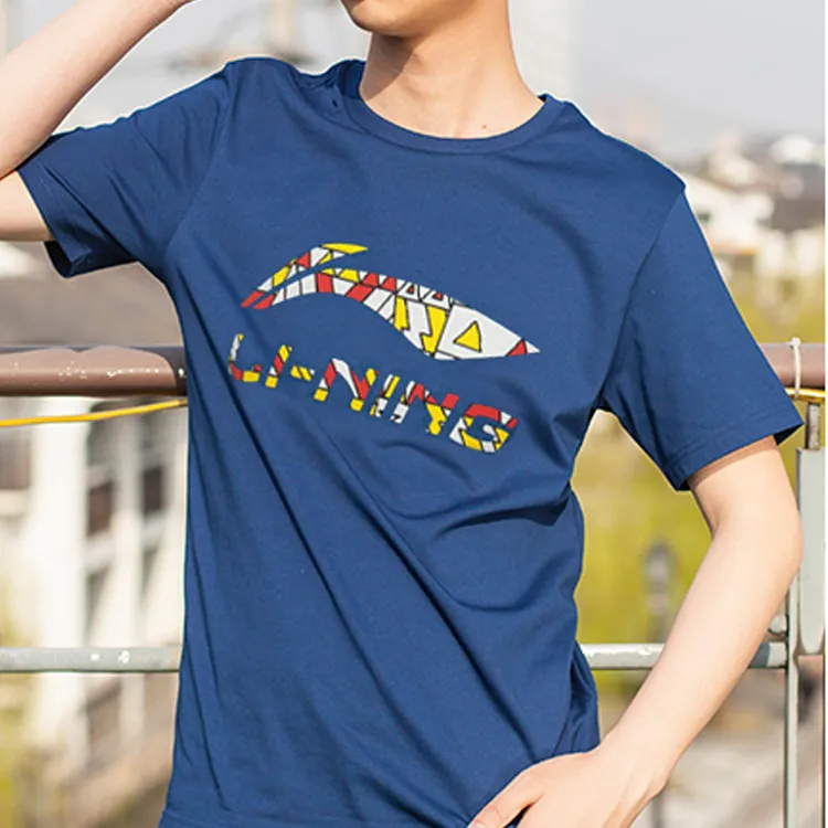 LINING T Shirts Men French Porcelain Blue-4