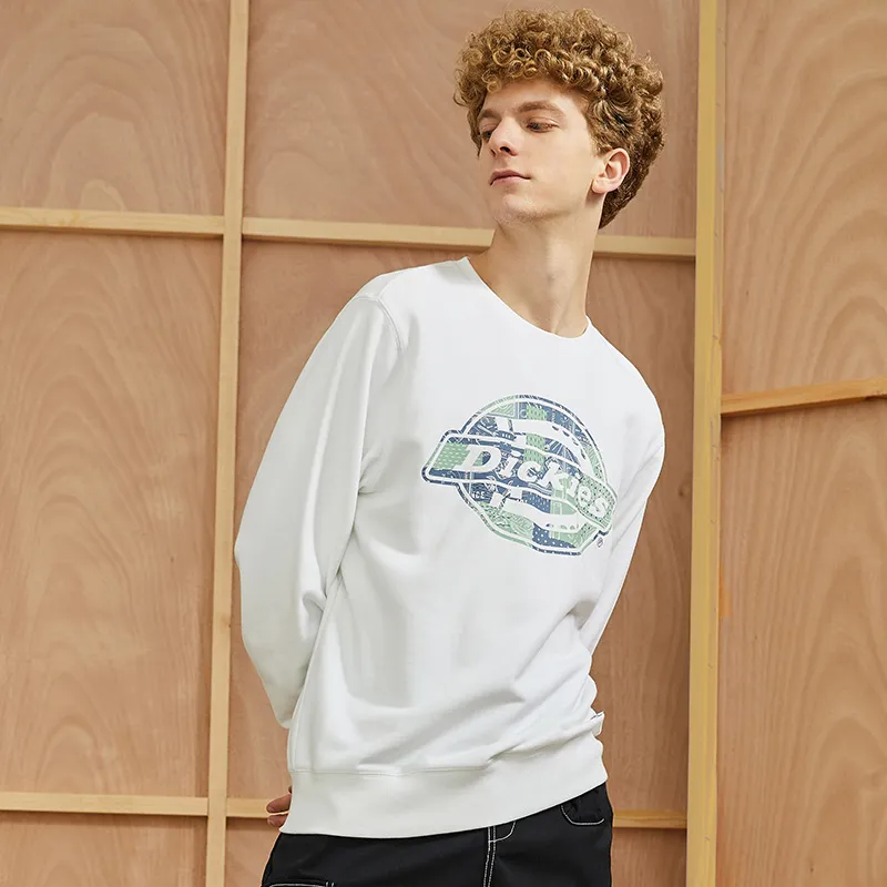 Dickies Crew Neck Regular Sweatshirt Men's White-4