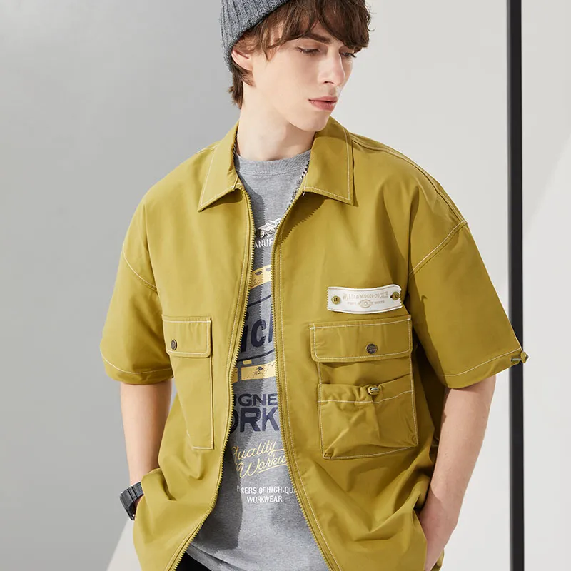 Dickies Utility Pocket Short-Sleeve Shirt 'Moss Green'-5