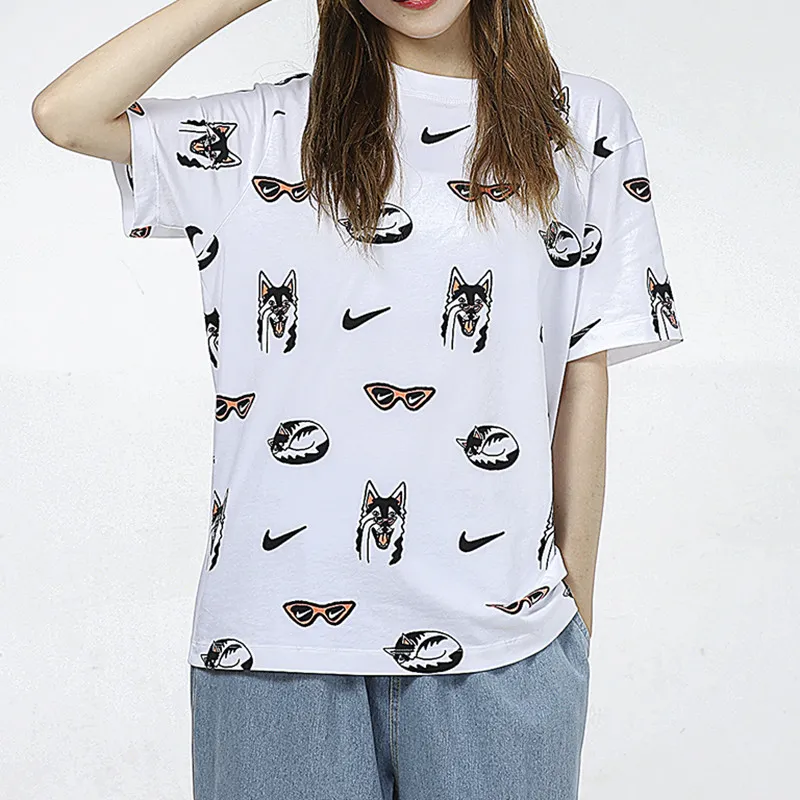 Nike Drop Shoulder Sleeve T Shirt Women's White-2