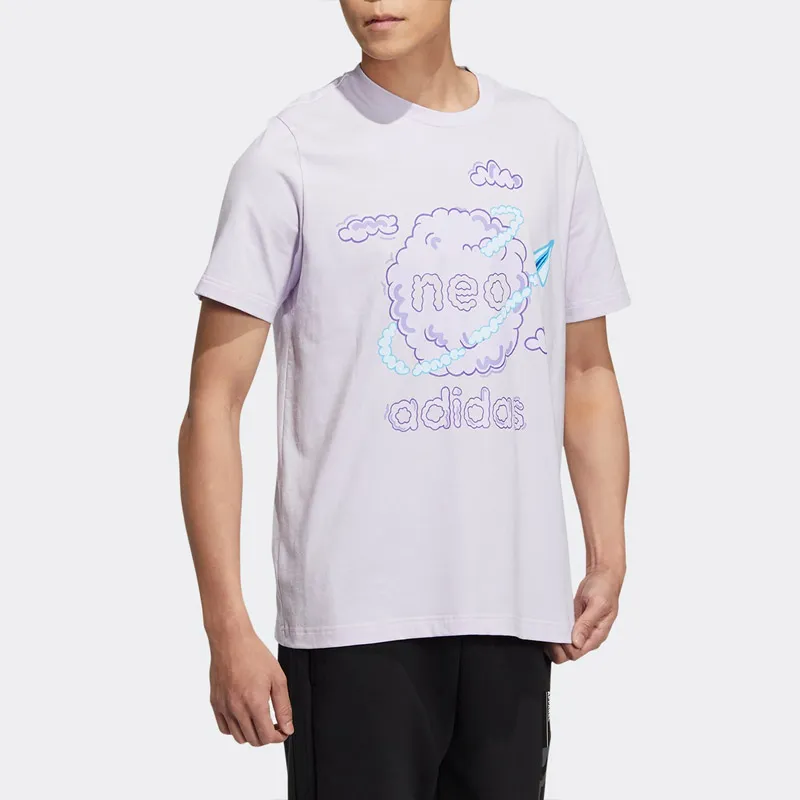 Adidas Neo T Shirt Unisex Light Purple-3