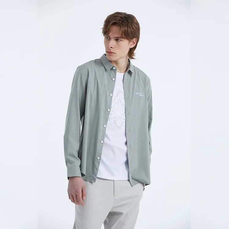 DAVID NAMAN Shirts Men Green-6