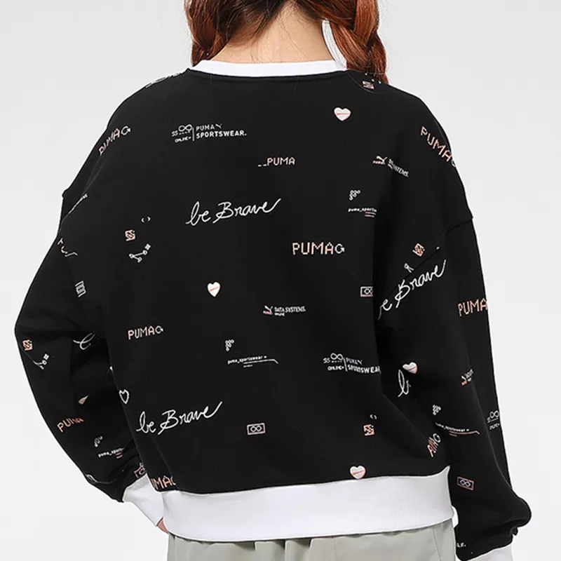 PUMA Sweatshirts Women's Black-3