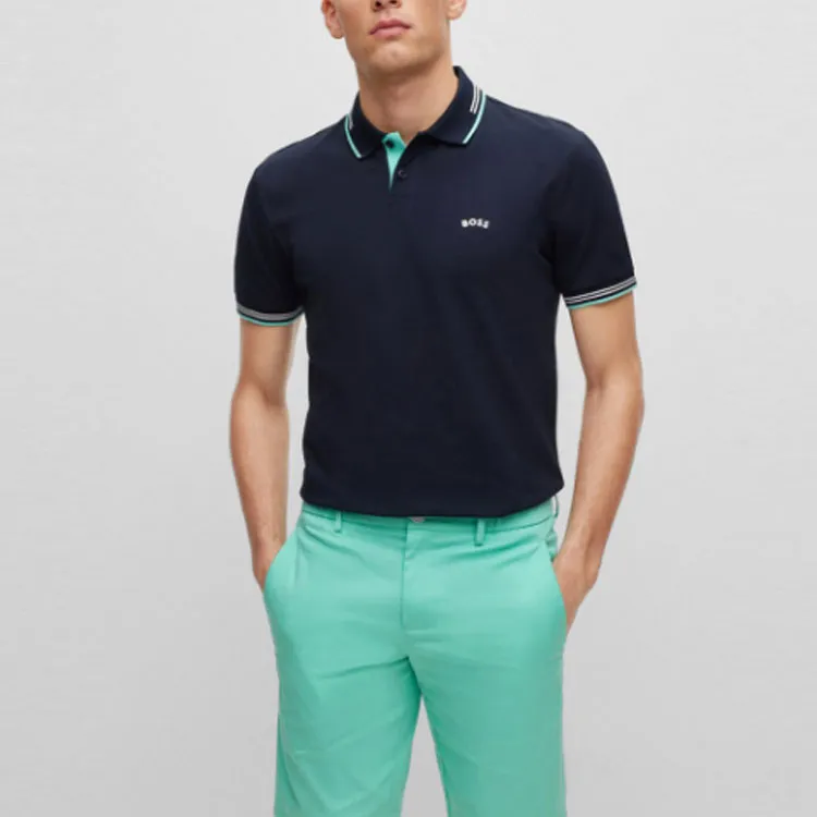 HUGO BOSS Polo Shirts Men Dark Blue-1