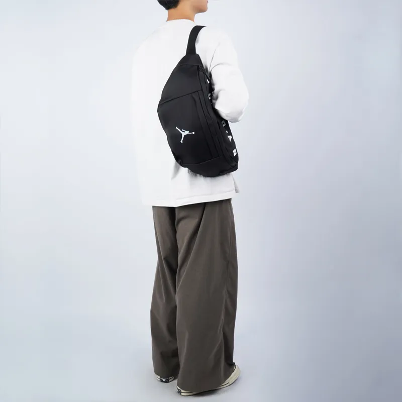 Jordan Fabric Crossbody Bags Fanny Pack Regular Unisex Black-3