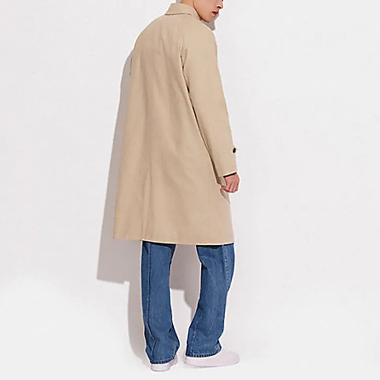 COACH Trench Coats Men Khaki-2