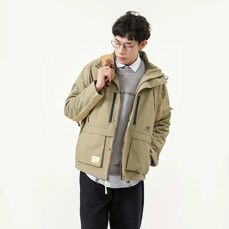New Balance Jackets Men Khaki-2