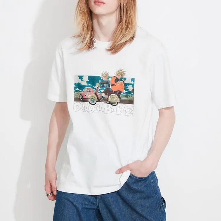 Dragon Ball X UNIQLO Dragon Ball Collaboration T Shirts Unisex White-3