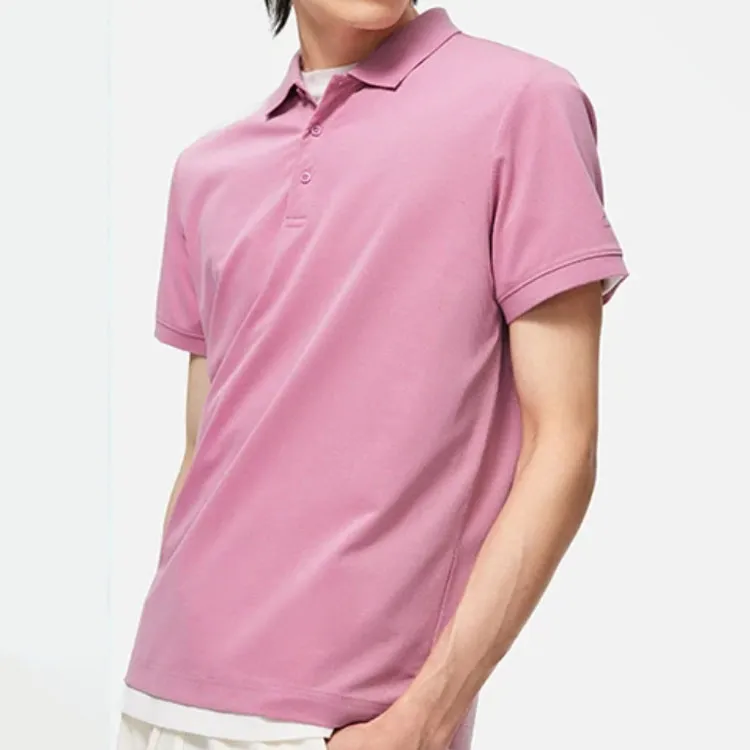 LINING Sports Trend Series Polo Shirts Men Light Rose Red-3