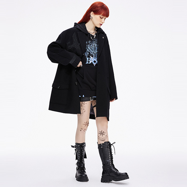 Boy London Trench Coats Unisex Black - POIZON