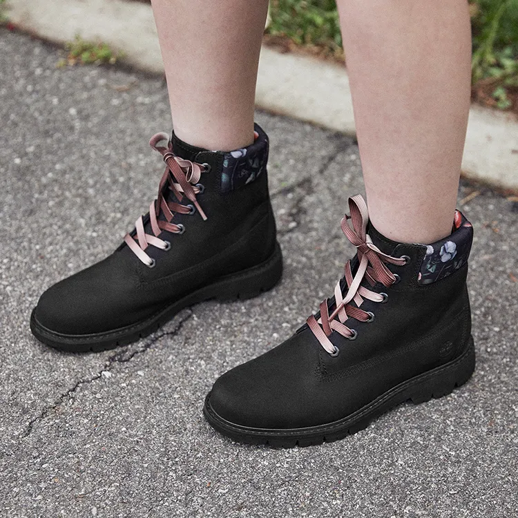 Timberland Lucia Way 6 Inch Charm Waterproof Boot 'Black Nubuck' Women's-6