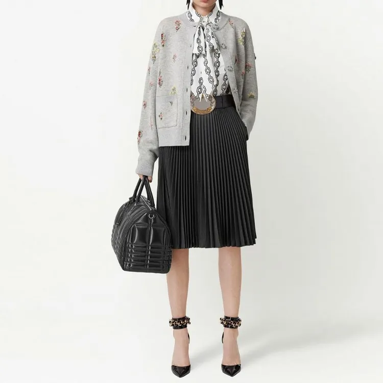 Burberry Knit Cardigan 'Parchment Grey'-1