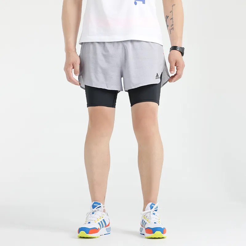 Adidas Casual Shorts Men's Gray Black-2