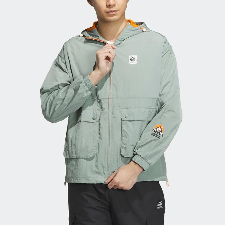 adidas originals Adventure Windbreaker Jacket 'Silver Green'-1