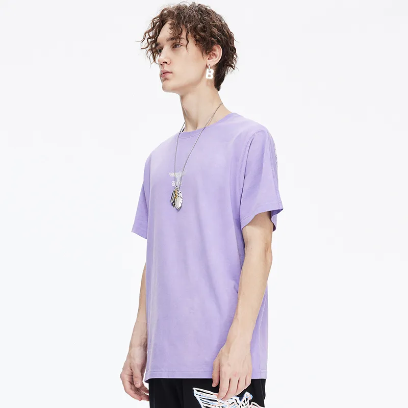 Boy London Crew Neck Fitted Straight Short Sleeved T Shirt Unisex Purple-3